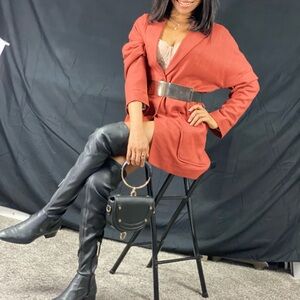 Zara Black Knee-High Boots 37 (6.5)
